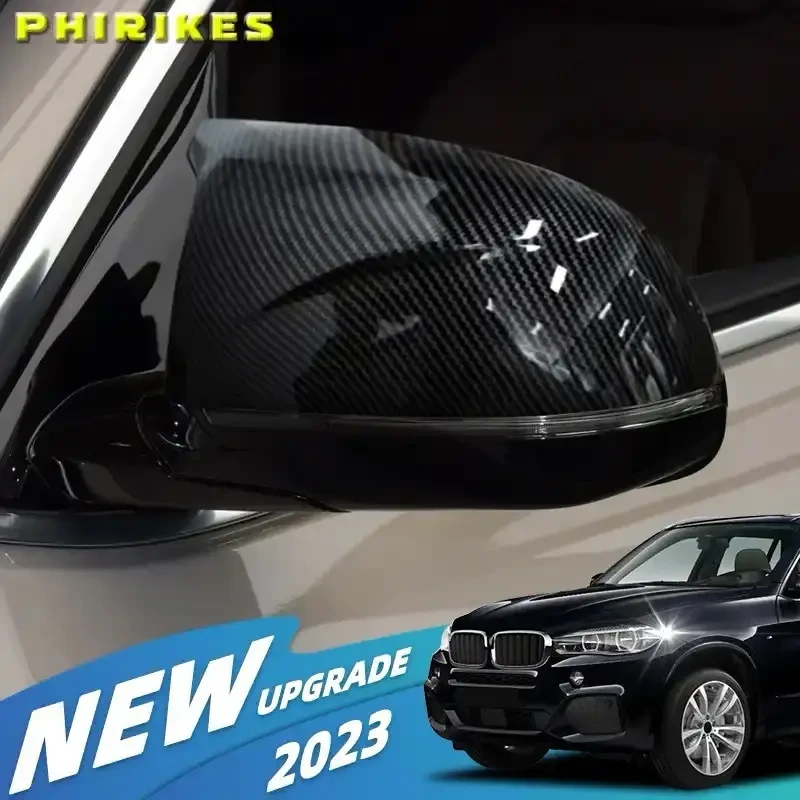 Накладка на бічне дзеркало для BMW F25, X3, F26, X4, F15, X5, F16, X6 2014, накладки дзеркал бмв ф15 карбон, фото 1