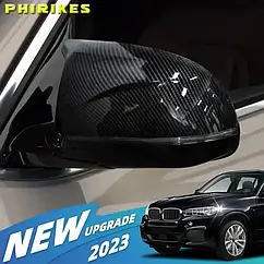 Накладка на бічне дзеркало для BMW F25, X3, F26, X4, F15, X5, F16, X6 2014, накладки дзеркал бмв ф15 карбон