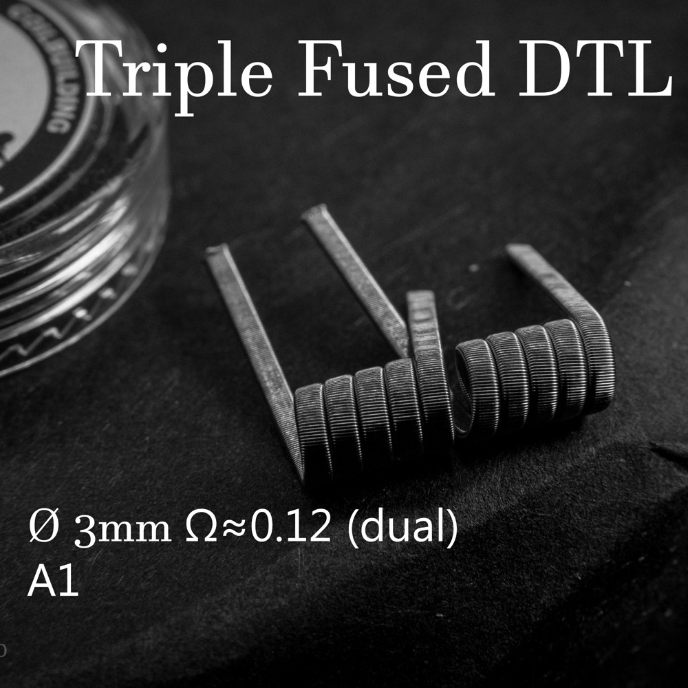 DTL Triple Fused Clapton Coil 0.12Ω