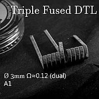 DTL Triple Fused Clapton Coil 0.12Ω