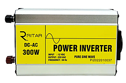 Перетворювач напруги для електроніки Інвертор 300w 12 220 з чистим синусом RITAR RSC-300 для машини