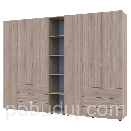 Комплект Doros Гелар 42005052 з етажеркою Дуб сонома 270,6х49,5х203,4см (1932751900), фото 1