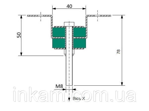 Віброізоляційне кріплення Vibrofix Uni 15