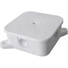 Коробка монтажна розподільча зовнішня Р2 IP41 2.5mm" 380 V d-13.5 квадратна біла 90*90*45мм