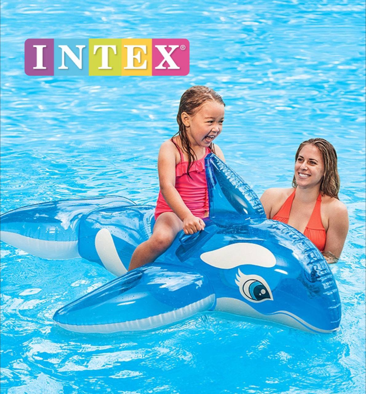 Дитячий надувний плотик для катання Intex 58523 «Касатка», 152-114см, з ручками, фото 1