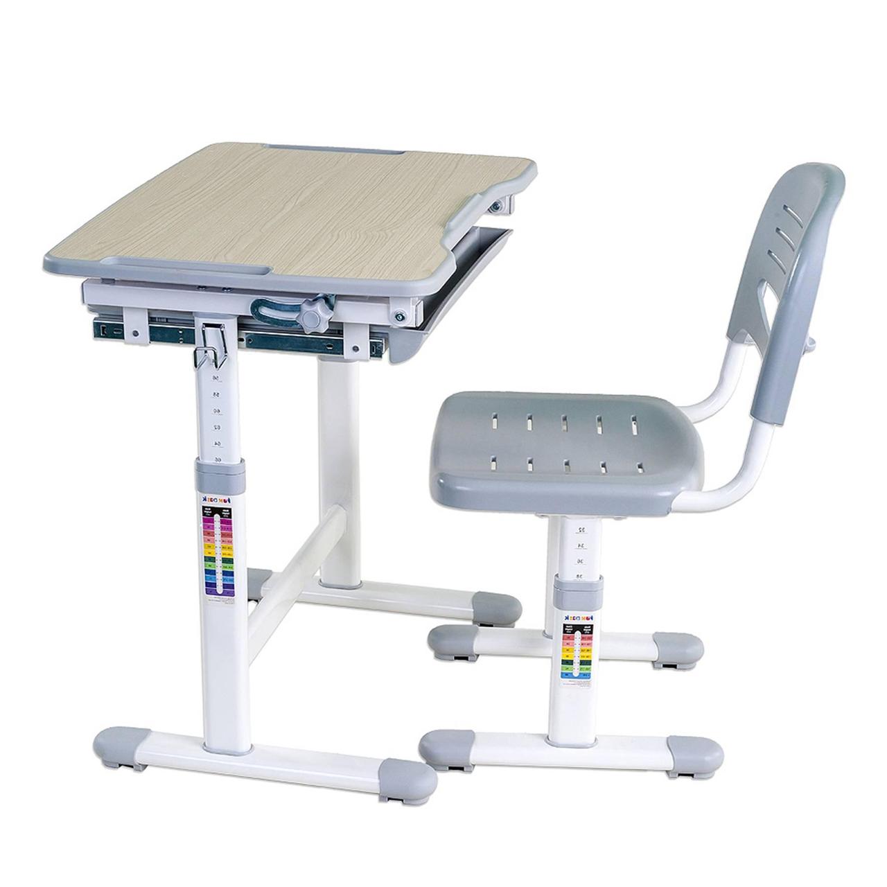 Парта та стільчик для дитини FunDesk Piccolino 664 x 474 x 540-760 мм Grey, фото 1