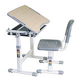 Парта та стільчик для дитини FunDesk Piccolino 664 x 474 x 540-760 мм Grey, фото 3
