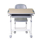 Парта та стільчик для дитини FunDesk Piccolino 664 x 474 x 540-760 мм Grey, фото 4