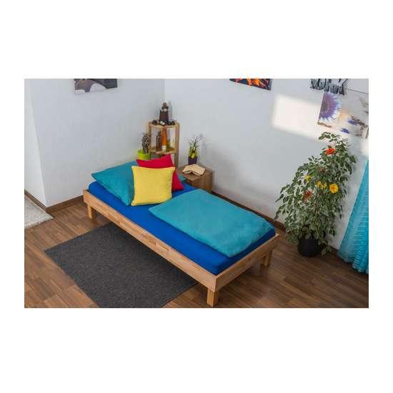 Односпальне дерев'яне ліжко букове для дітей і підлітків на ніжках без ящиків, фото 1