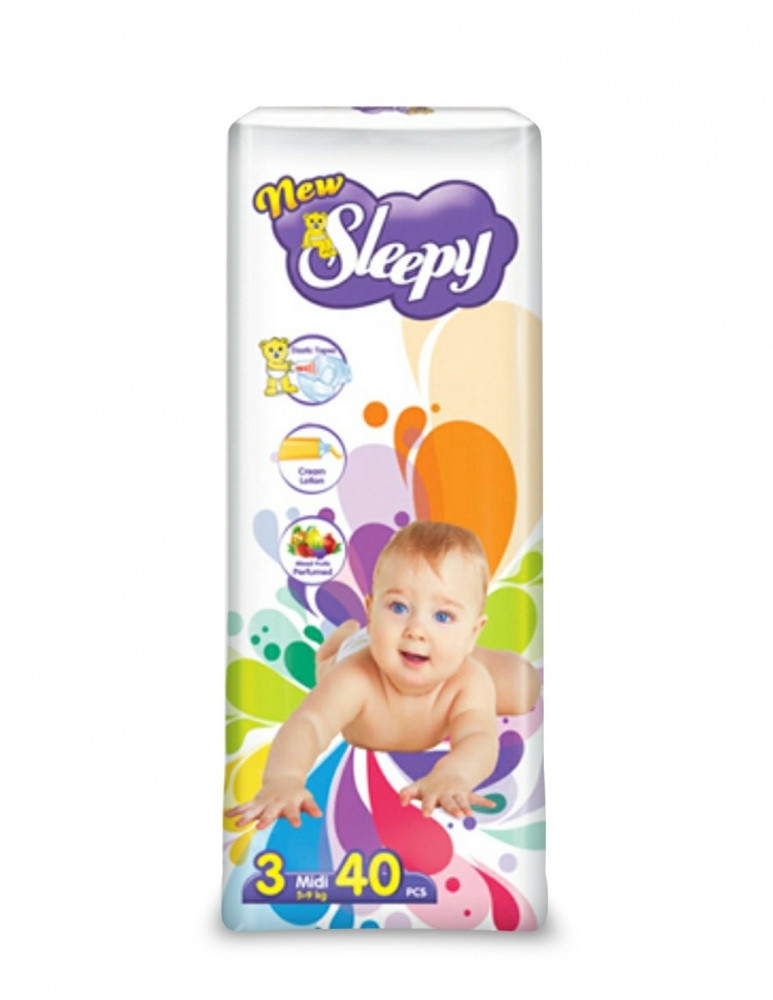 Підгузки дитячі Newsleepy Midi 3 (5-9 кг) 40 шт