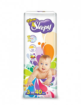 Підгузки дитячі Newsleepy Midi 3  (5-9 кг) 40 шт