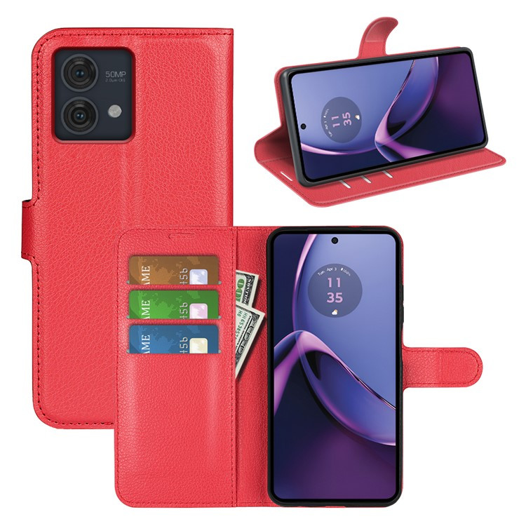 Чохол-книжка Litchie Wallet для Motorola G84 Red