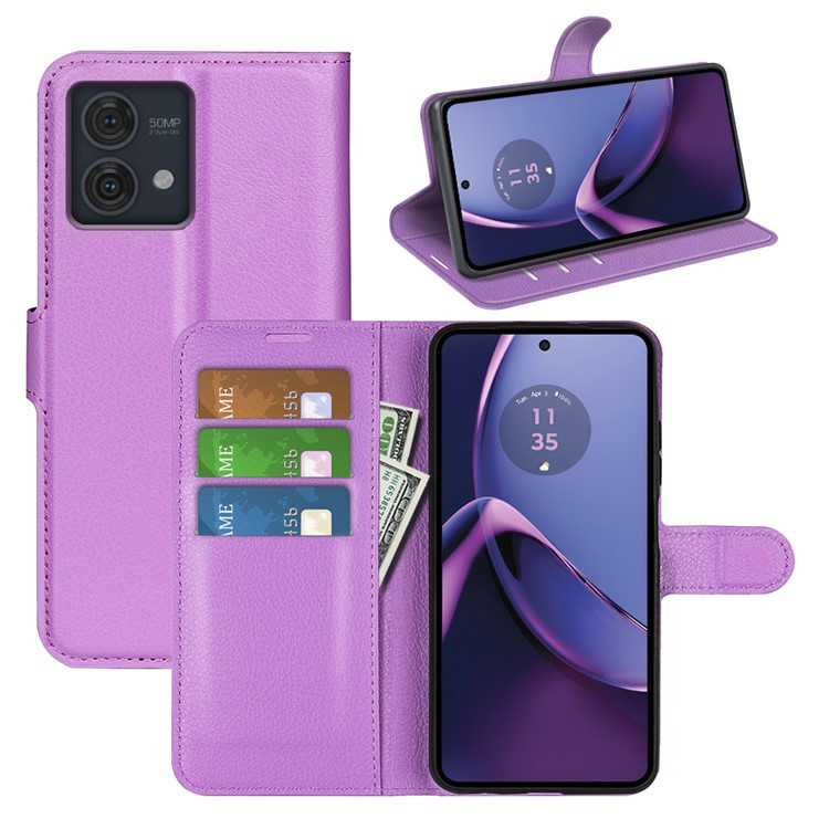Чохол-книжка Litchie Wallet для Motorola G84 Violet
