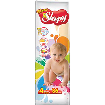 Підгузки дитячі Newsleepy maxi 4   (8-18 кг) 36 шт