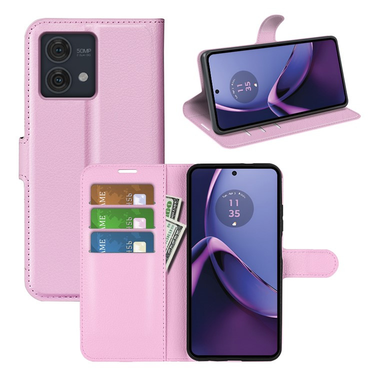 Чохол-книжка Litchie Wallet для Motorola G84 Light Pink