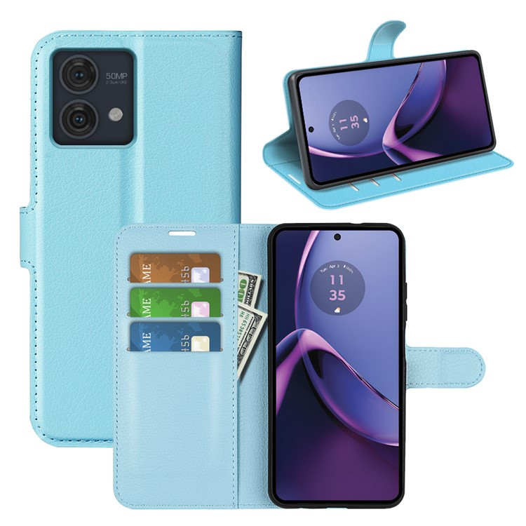 Чохол-книжка Litchie Wallet для Motorola G84 Light Blue