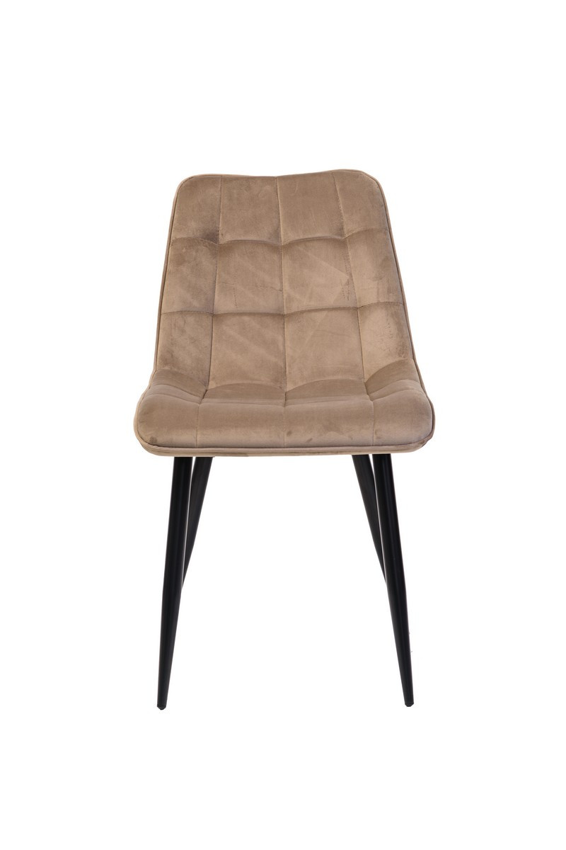 Стілець N-46 капучино велюр + чорний, фото 1