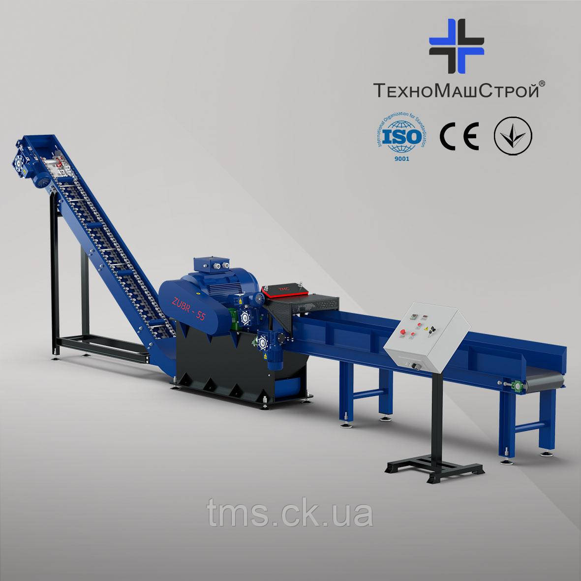 Щепоріз барабанного типу ZUBR -55 (з транспортером), фото 1