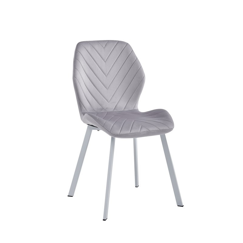 Стілець N-54 латте велюр + білий, фото 1