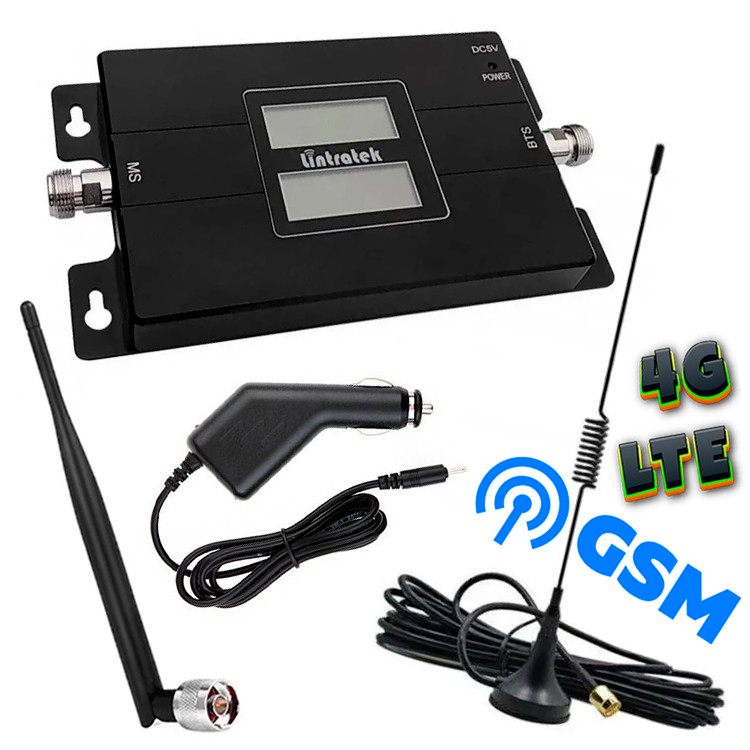Підсилювач мобільного зв'язку та інтернету для авто (Lintratek KW17L-GD Full kit)