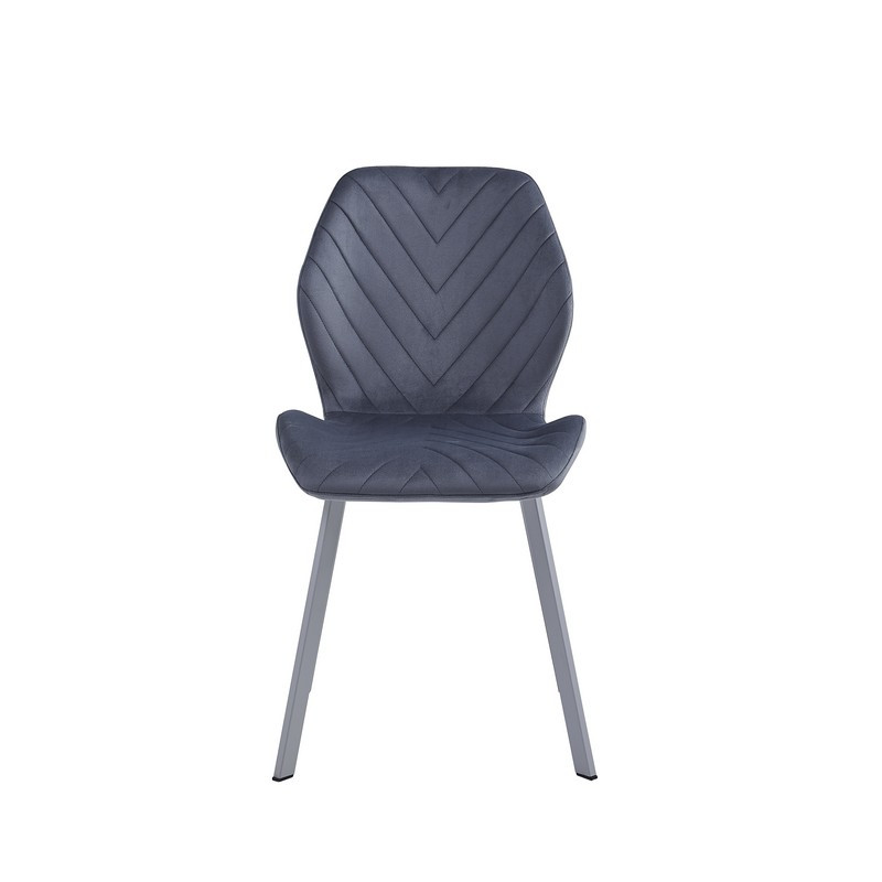 Стілець N-54 темно-сірий велюр + сірий