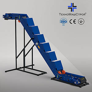 Z-подібний стрічковий транспортер з коробами обдуву.