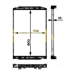 Радіатор без рами Iveco Stralis AD/AT [02р.--], Trakker [02р.--] 504011119