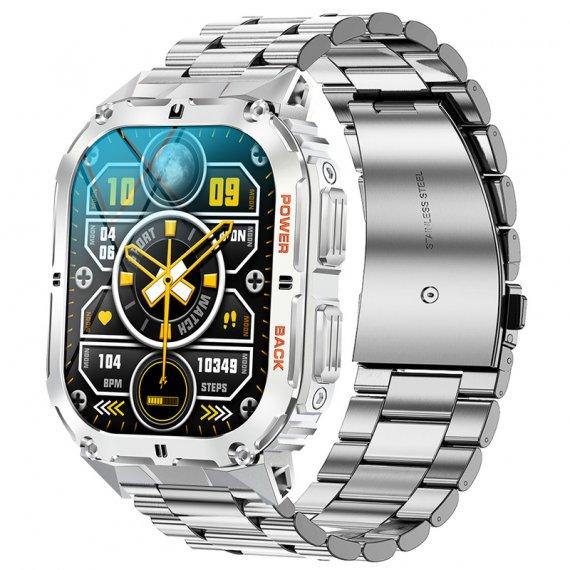 Розумний наручний спортивний годинник Smart Respect X з компасом (Silver)