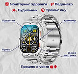 Розумний наручний спортивний годинник Smart Respect X з компасом (Silver), фото 8
