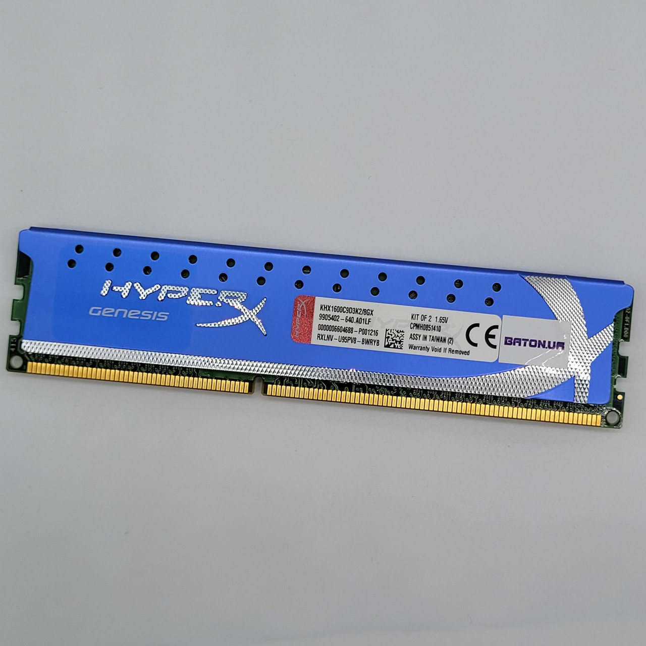 Ігрова оперативна пам'ять Kingston HyperX Genesis DDR3 4Gb 1600MHz PC3-12800U 1R8 CL9 (KHX1600C9D3K2/8GX) Б/В