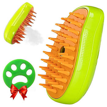 Паровий гребінець для шерсті AD-2220 + Силіконова лапка для прання / Парова щітка / Щітка від шерсті