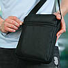 Чоловіча чорна сумка Kappa через плече Каппа месенджер, фото 2