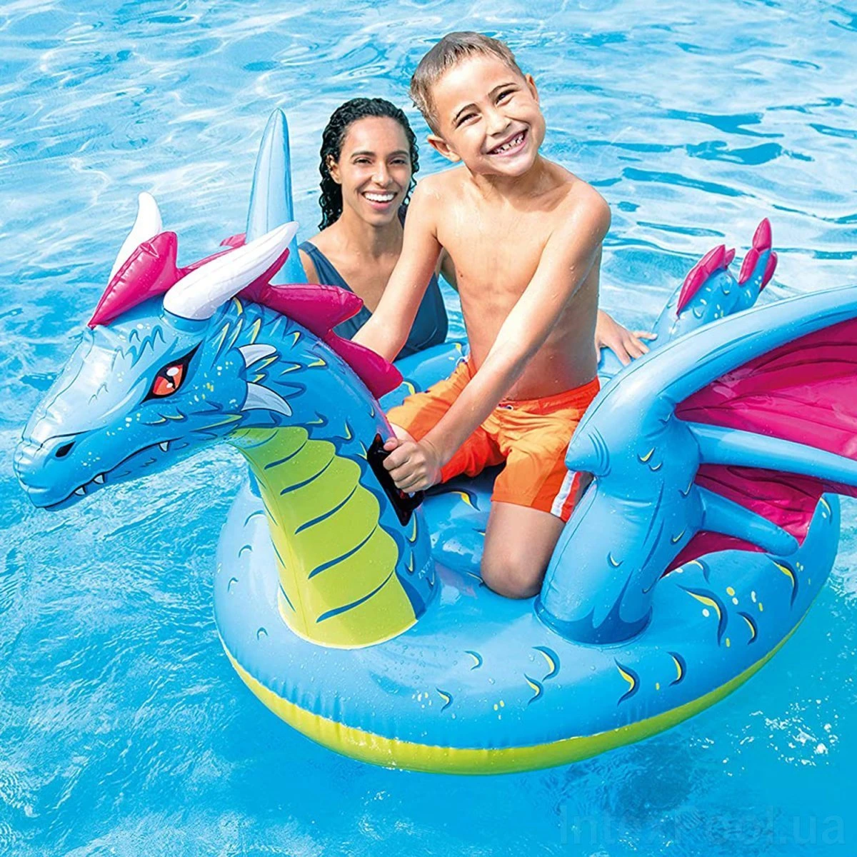 Надувний плотик Intex 57563 "Дракон", 201х191 см, фото 1