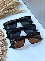 Брендові сонцезахисні чоловічі окуляри POLARIZED у стильній оправі, Чорні/Коричневі