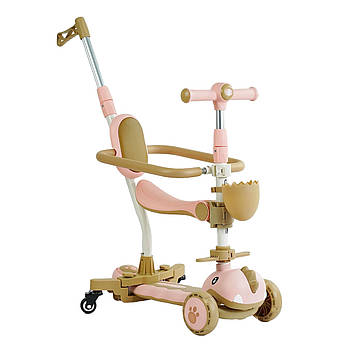 Самокат 5в1 Skyper (колеса PU 125х40мм зі світлом, платформа з підсвічуванням, музика, бампер) GL-01502