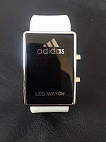 Спортивные часы Adidas LED WATCH, Адидас Лед белые ( код: IBW018O )