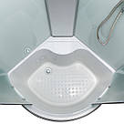 Душовий бокс Sannio Ricco White 90х90x215, білий, без форсунок, без радіо, фото 3