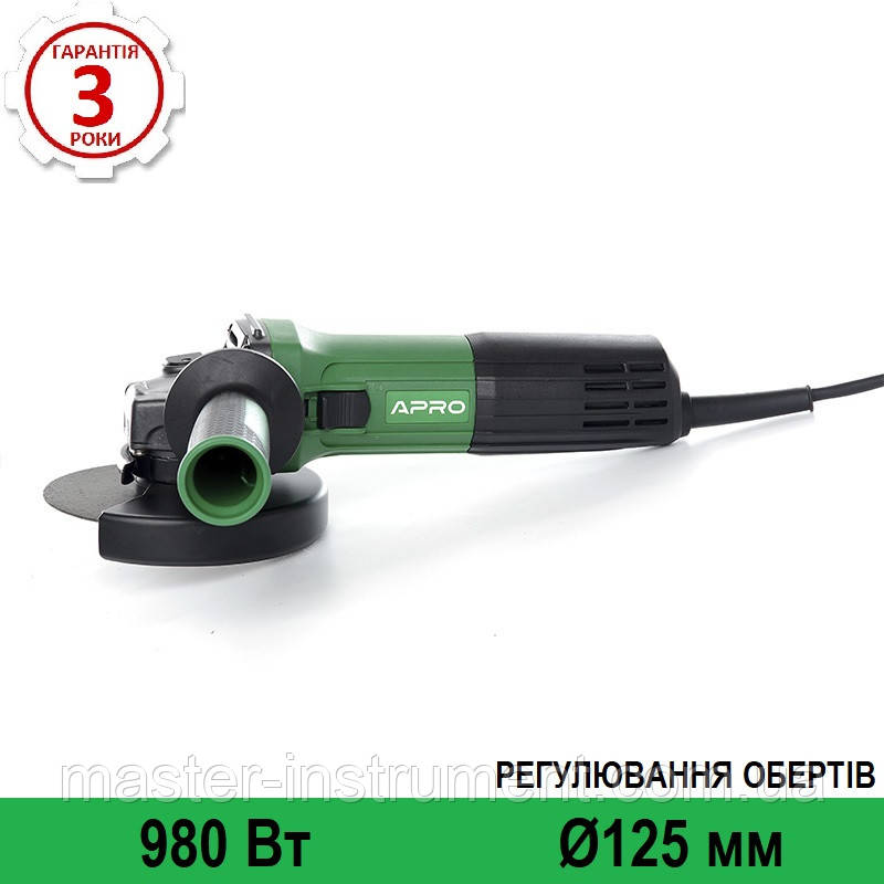 Шліфувальна кутова машина (болгарка) APRO 125 980 О