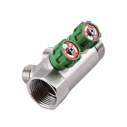 Колектор ECO 1018 1/2х1G 2-ий (під 35*) з перекриттям, фото 3