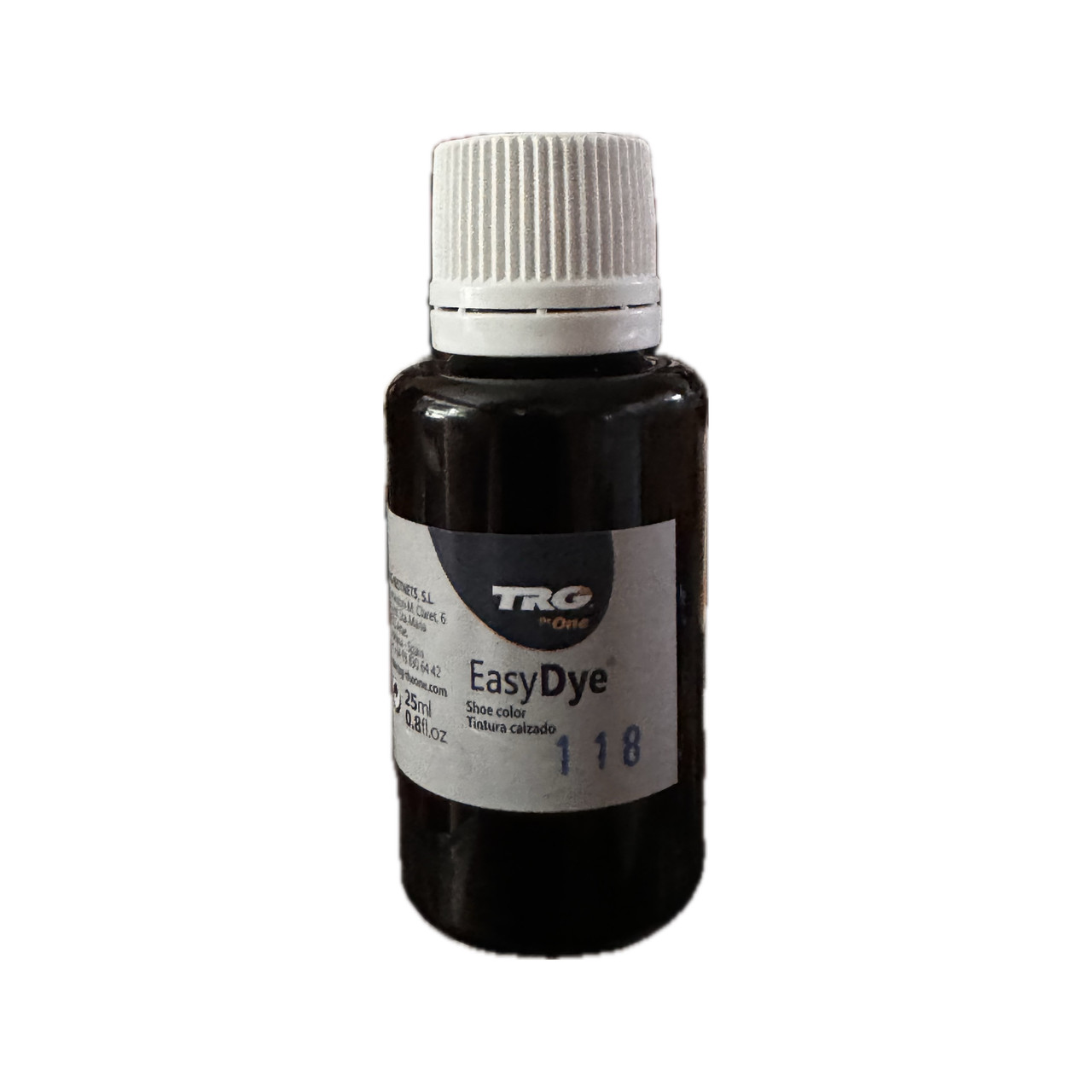 Фарба для гладкої шкіри TRG Easy Dye 25 мл,118 Black (чорна)