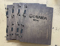 Папка меню А4 на кільцях з логотипом LAVANDA
