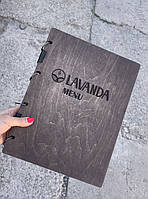 Папка меню А4 на кільцях з логотипом LAVANDA 2