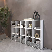 Полка для книг VAYS, стеллаж для дома на 15 ячеек , Полка в детскую,Стеллаж для дома лдсп, Стеллажи офисние