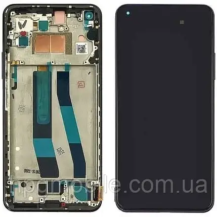 Дисплей для Xiaomi Mi 11 AMOLED модуль (екран та сенсор) з рамкою, оригінал, Чорний, фото 1