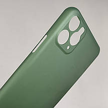 Чехол для iPhone 11 Pro Max ультратонкий карбоновый чехол на телефон айфон 11 про макс зелений LKG, фото 3