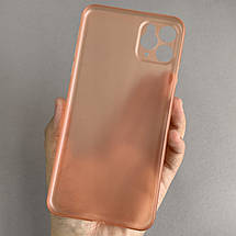 Чехол для iPhone 11 Pro Max ультратонкий карбоновый чехол на телефон айфон 11 про макс рожевий  LKG, фото 2