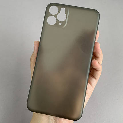 Чехол для iPhone 11 Pro Max ультратонкий карбоновый чехол на телефон айфон 11 про макс чорний LKG, фото 1