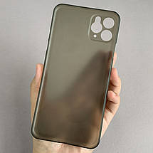 Чехол для iPhone 11 Pro Max ультратонкий карбоновый чехол на телефон айфон 11 про макс чорний LKG, фото 2