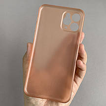Чехол для iPhone 11 Pro ультратонкий карбоновый чехол на телефон айфон 11 про рожевий LKG, фото 2