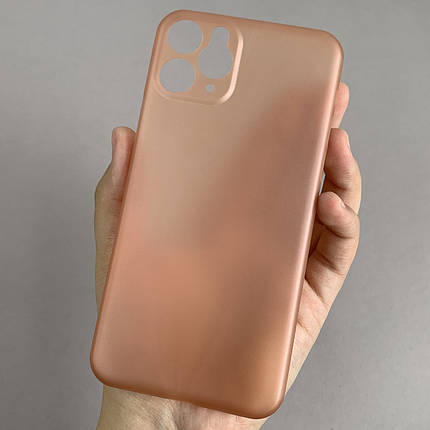 Чехол для iPhone 11 Pro ультратонкий карбоновый чехол на телефон айфон 11 про рожевий LKG, фото 1